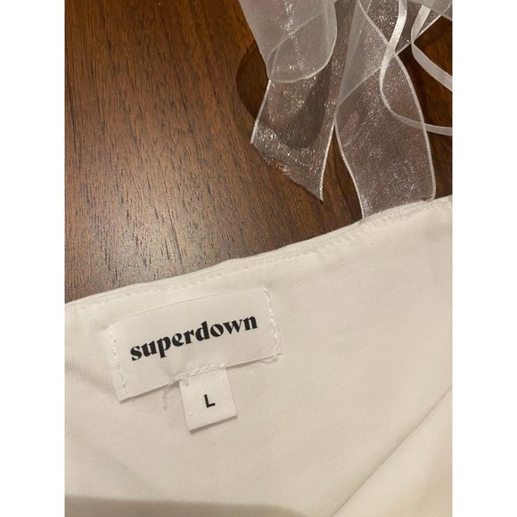 superdown Dress Trisha Tie Strap in White Mini Large - Picture 8 of 11